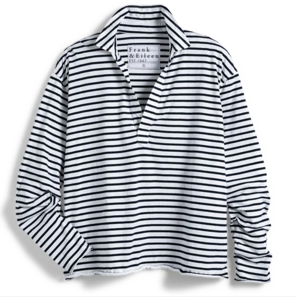 Frank & Eileen Tops - FRANK & EILEEN patrick Popover XL nautical Stripe Long Sleeve Top
